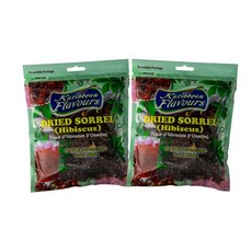 소렐 히비스커스 꽃 (2 x 85g) 허브 차 전체 꽃잎 1 Sorrel Hibiscus Flowers (2 x 3Oz.) Herbal Tea Whole Petal 6 Oz - 1, 170