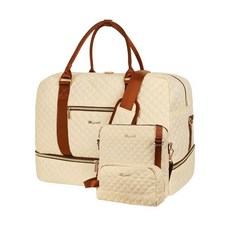 Wogarl 여성용 위켄더 백 3개 C-블랙 화이트 브라운