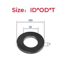 M2 M10 M12~M42 블랙 소프트 고무 플랫 와셔 절연 씰링 가스켓, 133 M12x22x2mm(10pcs)