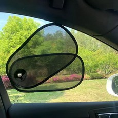 汽車遮陽擋防曬隔熱側窗遮陽擋可調節吸盤遮陽簾吸盤遮陽板批發, 1個, 41*22紗網:1個