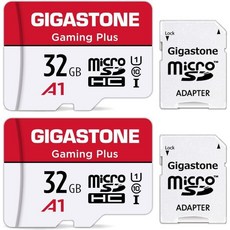 Gigastone기가스톤 Micro SD 카드 32GB 2Pack Gaming Plus MicroSDHC Memory Card for NintendoSwitch Wyze Cam, 32GB_32GB Gaming Plus 2-Pack
