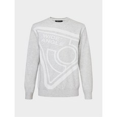 와이드앵글 남성 그래픽 로고 라운드 스웨터