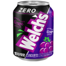 웰치 제로 포도 캔 355ml x 24개 업소용 탄산 웰치스