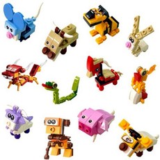 미니 나노 십이지신 블럭 12개 블록 조립 완구 OC_0401TG