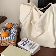 NEMO&LOOK 方形女式帆布貝貝刺繡刻字 5 色日常環保包包