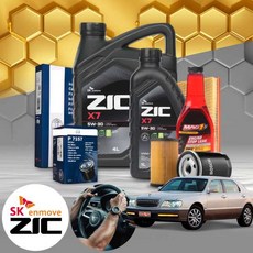 에쿠스(99~08) 3.8 가솔린 엔진오일세트 지크 X7 5W30+누유방지제