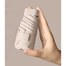 초소형 우산 소형 미니 포켓 양산 자외선 차단 휴대용 초경량 우산, 1개, 19. 바닐라옐로우 8본 5단 블랙UV