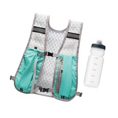 500ml 물병이 포함된 하이킹 조끼형 데이팩 반사 디자인 다용도 나일론 소재 자전거 타기에도 편안함, 파란색