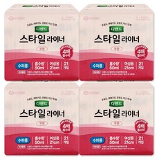 디펜드 스타일 요실금 라이너 여성 무향수퍼롱, 4개