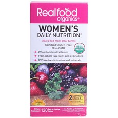 Real Food Organics 女性綜合維他命素食錠 無麩質, 1個, 120 件