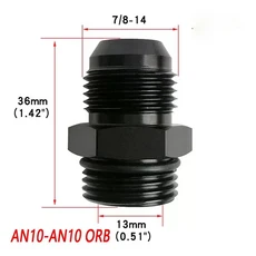 자동차 개조 AN4 커넥터 연료 오일 쿨러 어댑터 ORB 블랙 알루미늄 합금, 01 기타, 01 China Mainland, 06 AN10-AN10