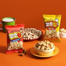 [다신샵] 기름없이 열풍에 구운 쌀&현미 꼬소칩 (인절미+땅콩카라멜) / 노밀가루 쌀과자, 20개, 25g