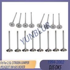 16피스 엔진 부품 흡기 및 밸브 세트 시트로엥 점퍼 푸조 XM 605 박서용 2.5L DJ5 94-02 디젤 호환