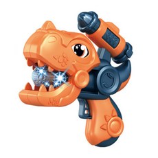 토이즈데이 불빛과 사운드 이미지를 발사하는 다이노 프로젝터건 어린이 장난감 단체 선물 구디백, 1개, 티라노사우루스-오렌지