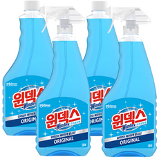 윈덱스 유리세정제 500ml 본품2개+리필2개 세트 창문 유리 거울 닦기 광택 청소 세제, 2개