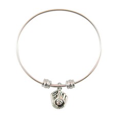 Emerald Park Jewelry 야구 글러브 뱅글 스테인리스 스틸