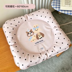 夏季寵物冰墊防水防污冰窩狗狗耐抓趴趴墊睡墊, 1個, 粉波點冰墊