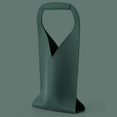 세이브맘 럭셔리 대형 와인 가죽 캐리어 쇼핑백(병둘레 33cm), 1개, 럭셔리 딥카키