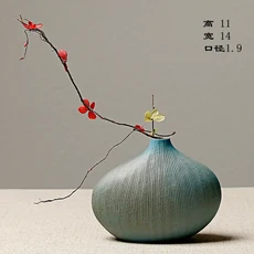 Jingdezhen 세라믹 꽃병 거실 장식 수경 꽃꽂이 블루 및 화이트 도자기 새로운 중국 스타일, 04 A