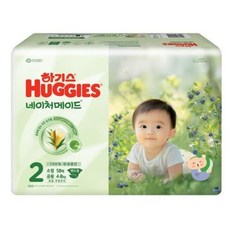 하기스 2025 네이처메이드밤부 밴드형 기저귀 대형 남여공용 3팩, 2단계, 116매