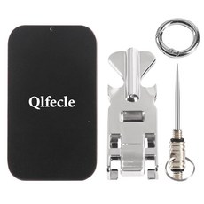 티타늄 이쑤시개 금속 이쑤시개 병따개 스테인리스 스틸 멀티 툴 캔 오프너 바 도구 병따개 코르크 스크류 레스토랑 여행 가정 및 실외용 (로즈 골드), 실버 1개