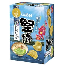 Calbee 卡樂比 海藻沖繩麵口味洋芋片 6包入, 1盒, 90g