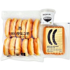 이케아 핫도그 세트 핫도그빵 소시지 양파튀김 3종 아이스박스, 1개, 1.024kg