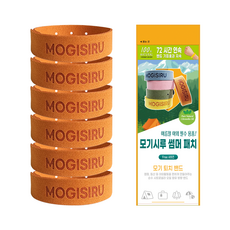 모기시루 자연 아로마 오일 방향밴드, 6개입 세트