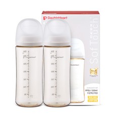 더블하트 모유실감 모먼트 하루그레이 330ml 트윈팩(젖꼭지미포함), 1박스