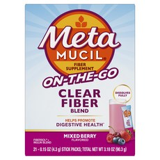 Metamucil On The Go 順暢纖維混合莓果口味 21入, 1個, 90.3g