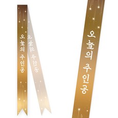 솔메이드 생일 어깨띠 파티 소품 오늘의주인공 축하 승진 44종, 스타라이트-골드(고정형)