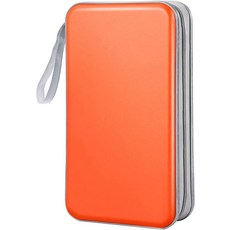 비비젠 CD 케이스 지갑 80 용량 DVD VCD 미디어 블루레이 홀더 보관 정리함오렌지 호환, Light Pink