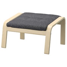이케아 포엥 풋스툴 자작나무 군나레드 다크그레이