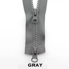 5# 60/70/80/90/100/120/150 cm 금속 지퍼 플래티넘 오픈 엔드 자동 잠금 봉제 의류, 01 5 #, 01 80cm, 06 Gray
