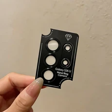삼성 갤럭시 S26 울트라 S25U S24 S23 플러스 S22 카메라 금속 렌즈 링 글래스 케이스 스크린 보호 필름, 01 For S24, 04 검정색