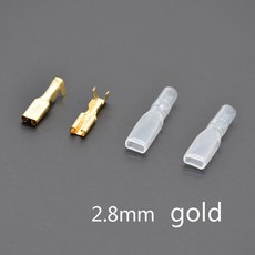 절연 스페이드 전선 슬리브 50 보호 AWG22 16 압착 세트 100개 단자 커버, 01 50sets 100pcs 2.8mm