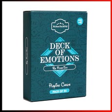 桃園出貨- Deck of Emotions Card Game 54 張卡片 包括關於情感和情感的問題加強連接卡片, 1個