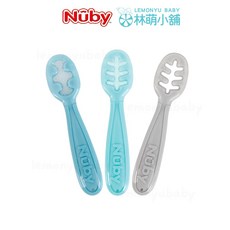 Nuby 學習沾匙3階段組 副食品止滑【林萌小舖】, 1個