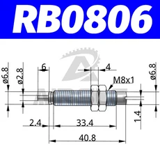 공압 유압 완충기 조절식 버퍼 RB 시리즈 RB0805 캡 포함 RBC2725, 12 RB0806