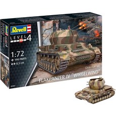 Revell RV03267 12 모델 키트 03267 Flakpanzer IV Wirbelwind(2cm Flak 38) 1:72 스케일의 군사 키트 레벨 4 많은 세부, 1개
