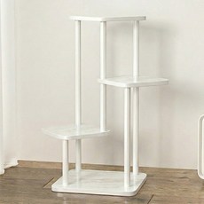 파파가든 이동식 화분 진열대 베란다 3단 화분정리대, 화이트