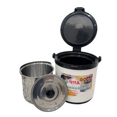 鼎鍋王304不鏽鋼節能燜燒鍋，保溫保冷提鍋，多功能燜燉滷鍋, 黑白色, 1個, 26cm