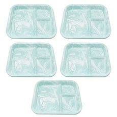 [특가할인] 법랑 3칸 나눔 캠핑용 접시 25cm x 22cm 5개