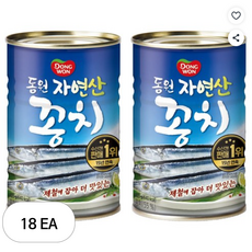 동원 꽁치 통조림, 400g, 18개