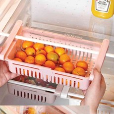 늘쎗트 길이조절 냉장고 다용도 슬라이드 수납 선반 트레이