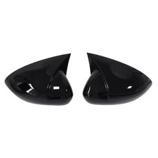 티포 에게아 사이드 미러 커버 윙 캡 외부 도어 리어 뷰 트림 자동차 장식, 1개, 1. Gloss Black