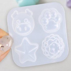 픽앤모어 실리콘 몰드 DIY 틀 미니몰드, 랜덤 4구