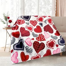 담요 매우 부드럽고 아늑한 플러시 소파 및 의자용 발렌타인 데이 러브 하트 (127 x 152.4cm(50 60인치))