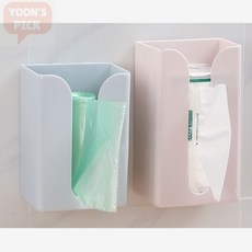 벽부착형 티슈 케이스 주방 수납함 소품 티슈통, 대 그레이, 1개