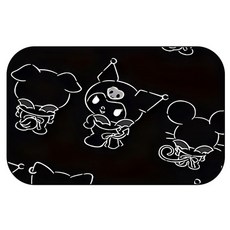Tiger Pavilion 쿠로미 프린팅 패브릭 발매트, 블랙